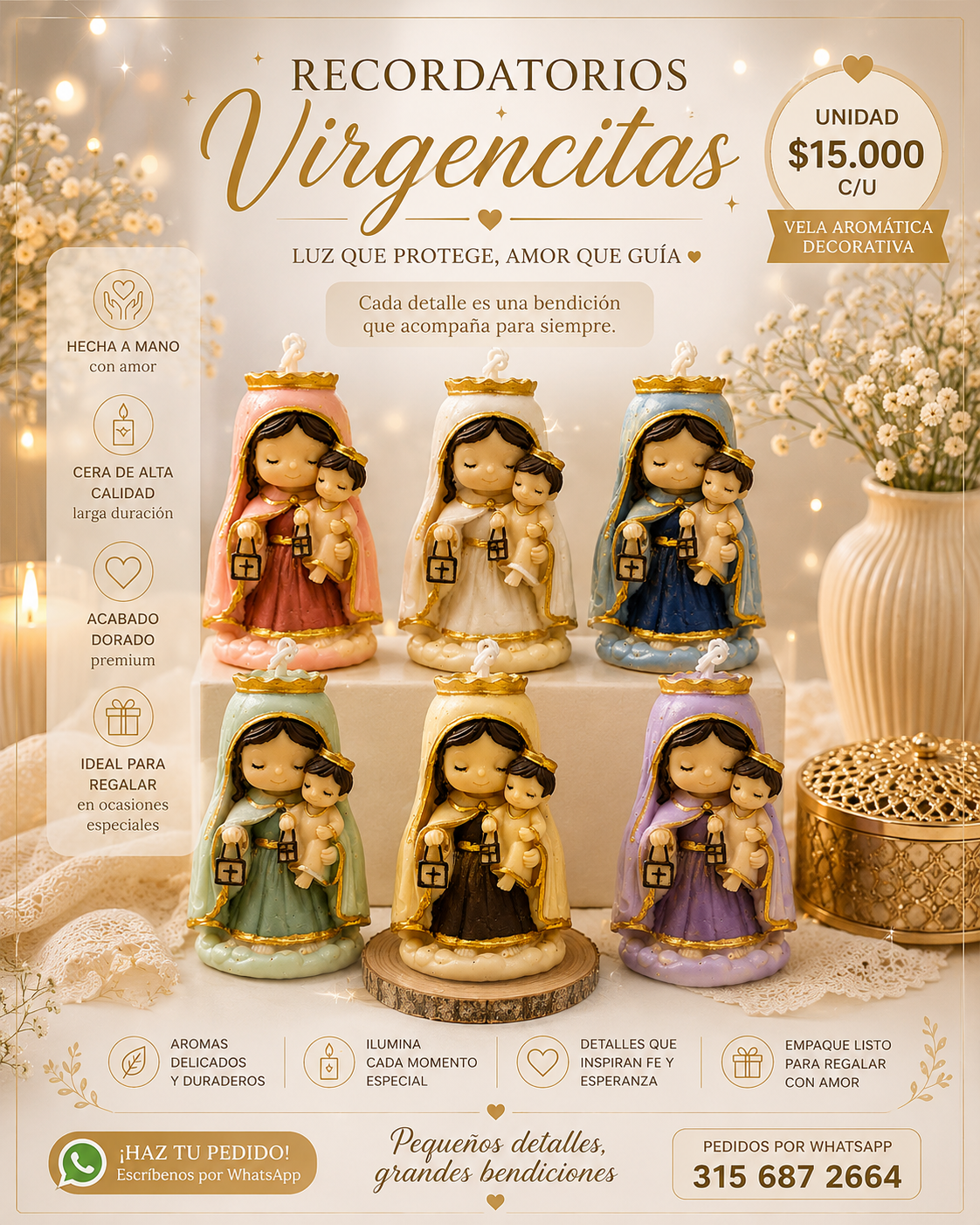 Velas hechas a mano